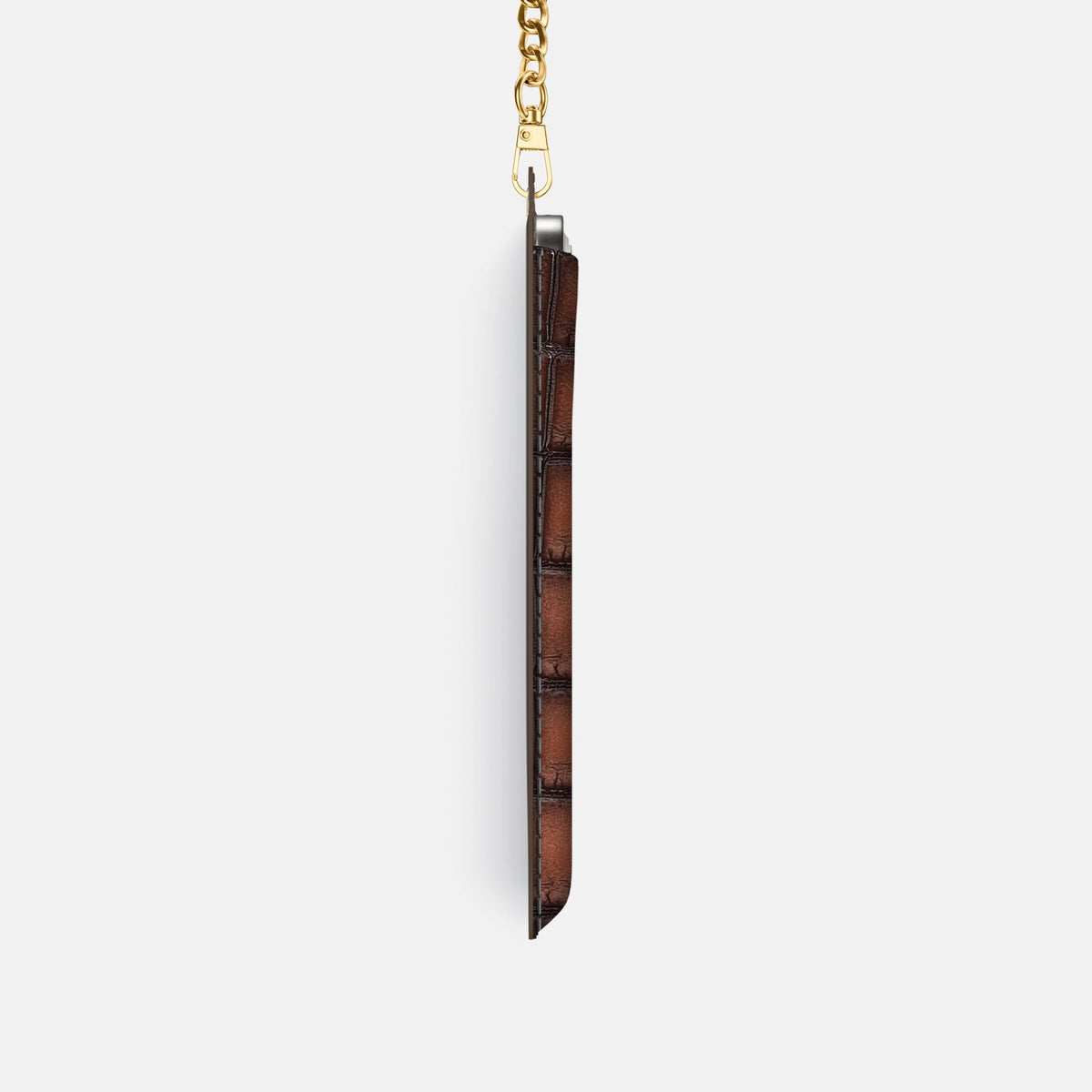 Crossbody Bag For iPhone 18 Pro In Patina Alligator -4 | Baobab-Gold
