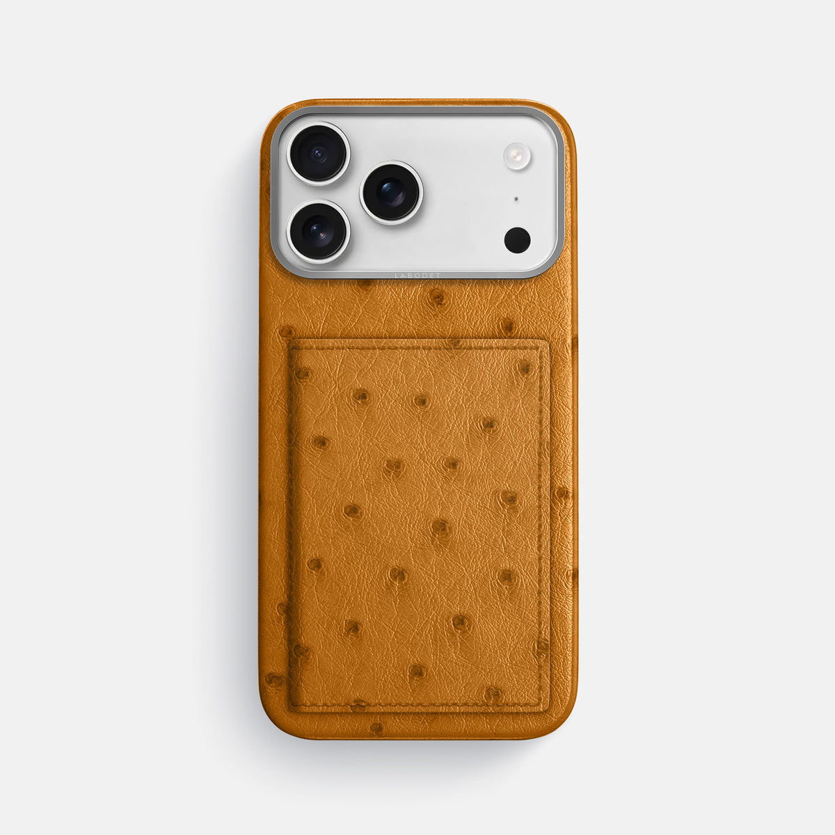 Bi-Fold Case For iPhone 17 Pro Max In Ostrich -1 | Chestnut-Steel