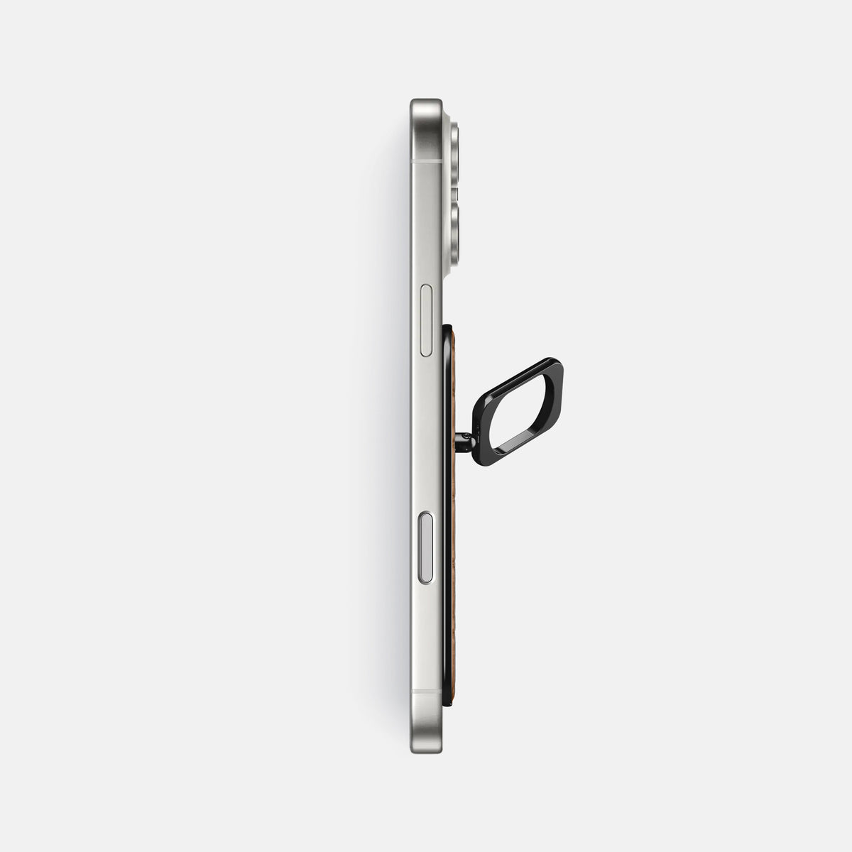 MagSafe Ring For iPhone 17 Pro Max In Porosus Crocodile -3 | Milk-Chocolate-Black