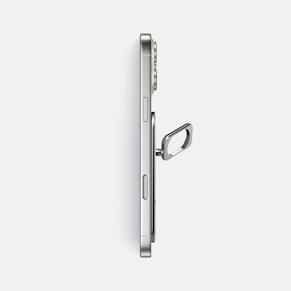 MagSafe Ring For iPhone 18 Pro Max In Ostrich -3 | White-Steel