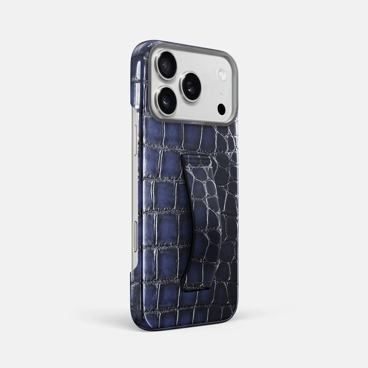 Finger Case For iPhone 18 Pro Max In Patina Alligator -2 | Havana-Blue-Steel