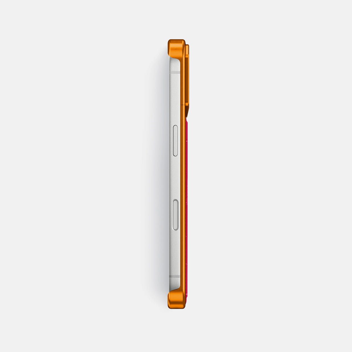 Metal Case For iPhone 17 Pro Max In Shiny Alligator -3 | Pink-Panther-Orange