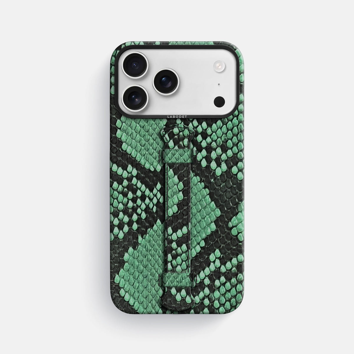 Center Handle For iPhone 18 Pro Max In Deluxe Python -1 | Forest-Green-Black