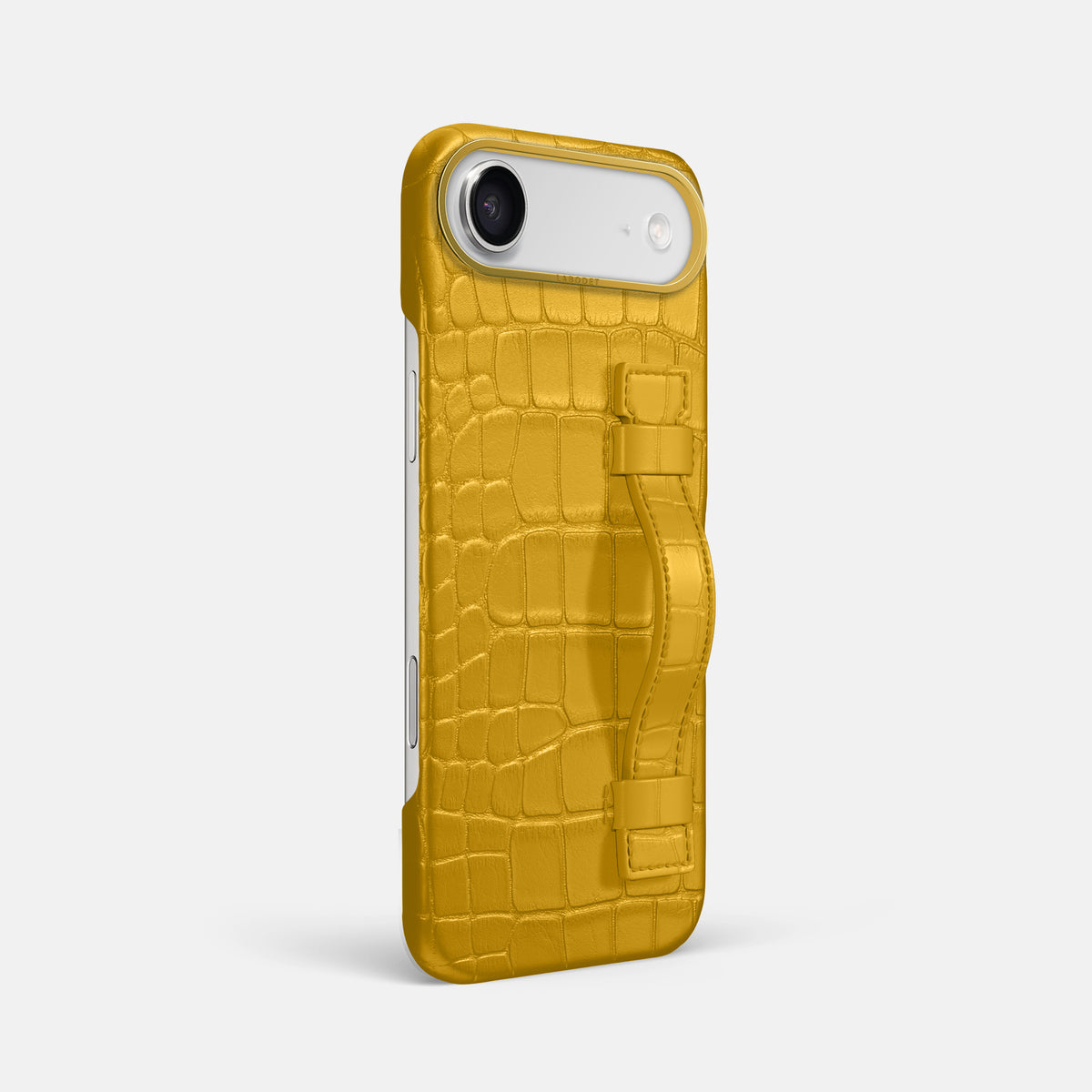 Handle Case For iPhone 17 Air In Alligator -2 | Yellow-Gold