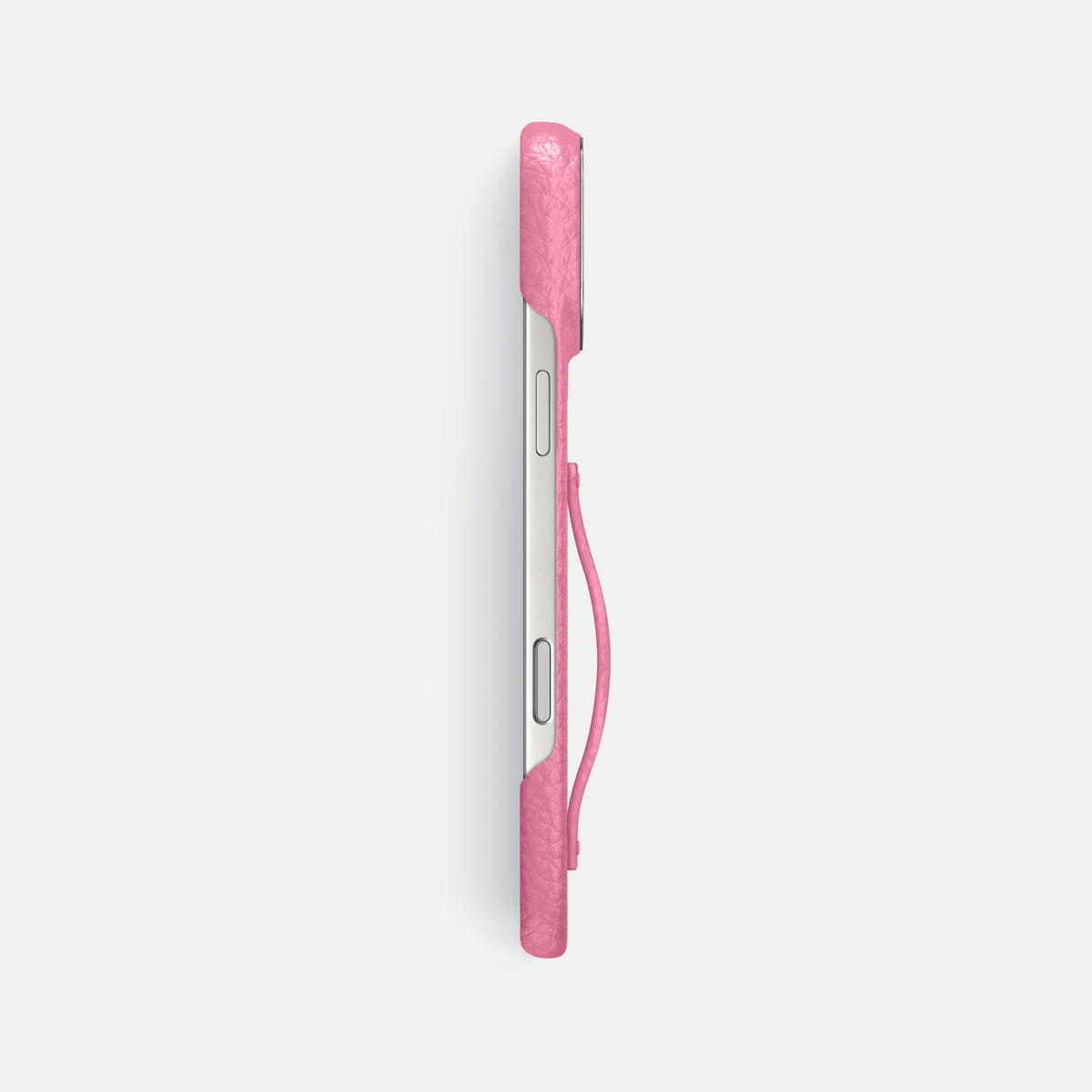 Finger Case For iPhone 17 Pro Max In Calf -3 | Pink-Steel