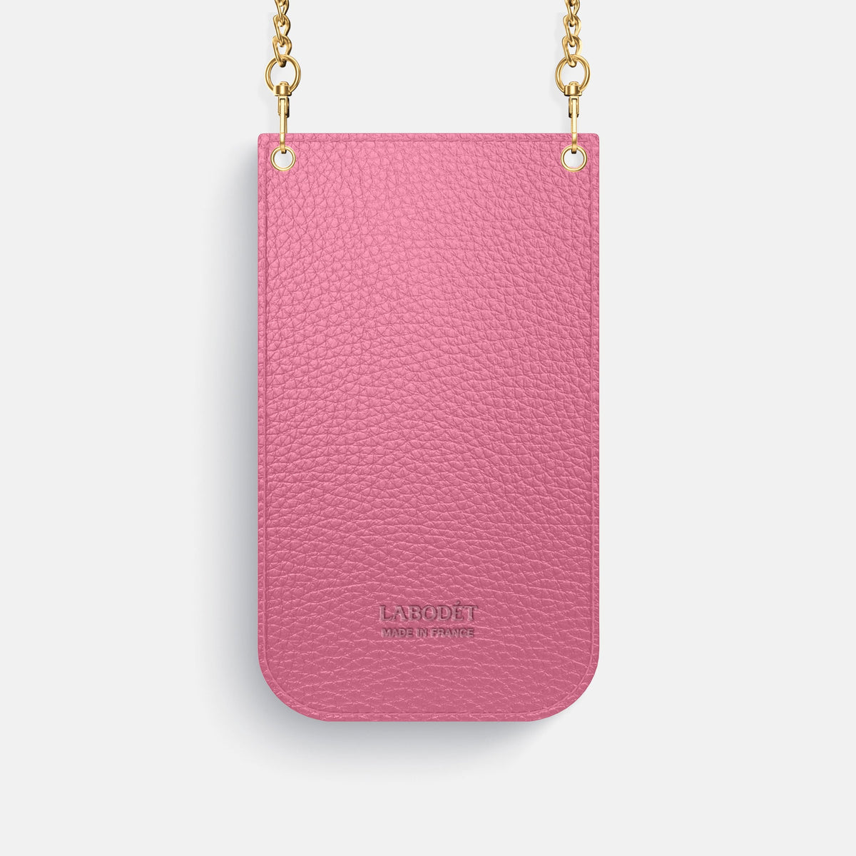 Crossbody Bag For iPhone 18 Pro In Calf -3 | Pink-Gold