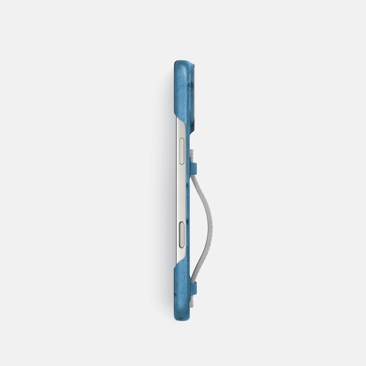 Center Handle Coloré For iPhone 17 Pro In Ostrich -2 | Blue-Jeans-Steel
