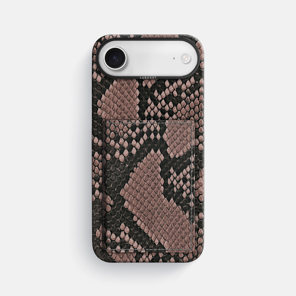 Bi-Fold Case For iPhone 17 Air In Deluxe Python -1 | Mahogany-Brown-Black