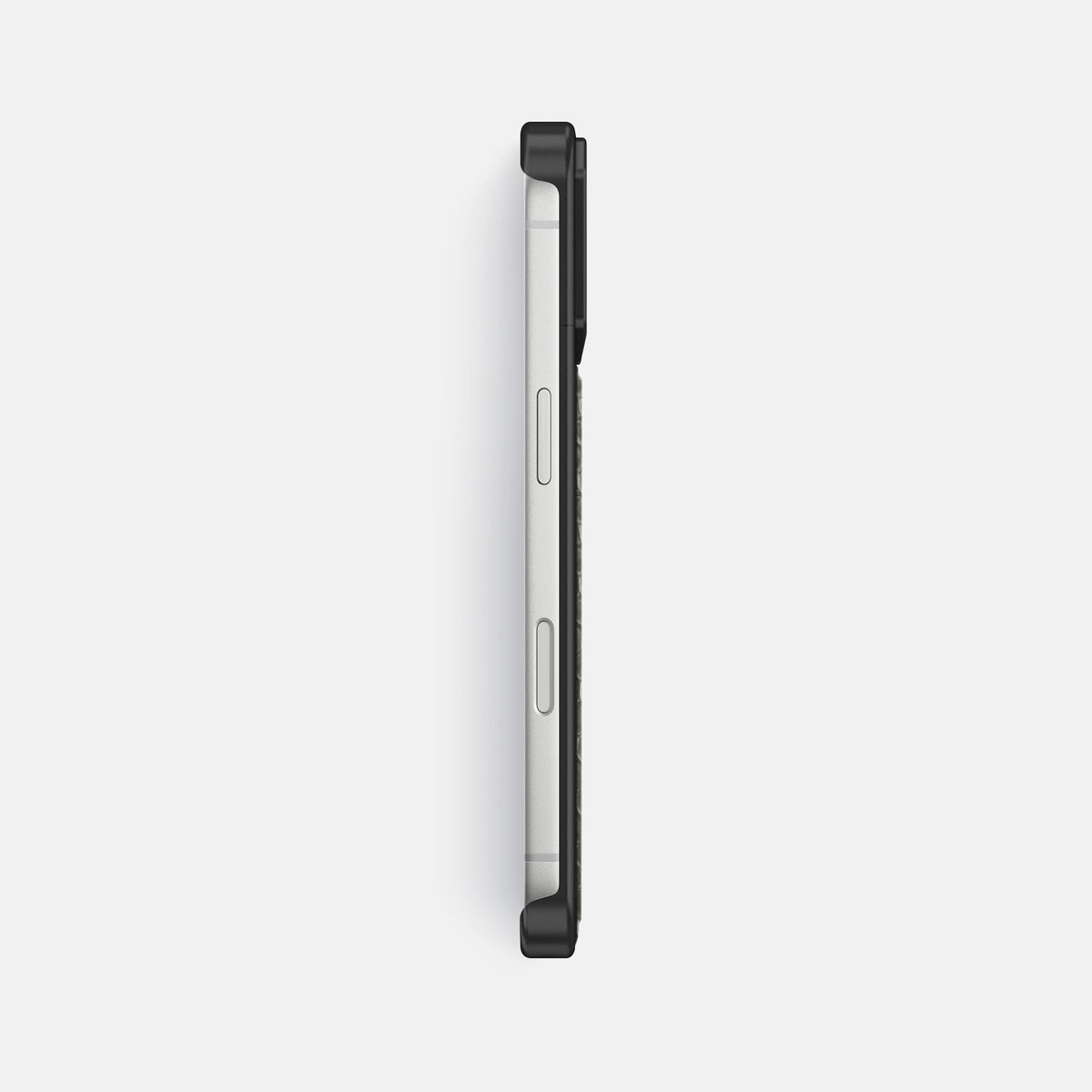 Metal Case For iPhone 17 Pro Max In Lizard -3 | Grey-Black