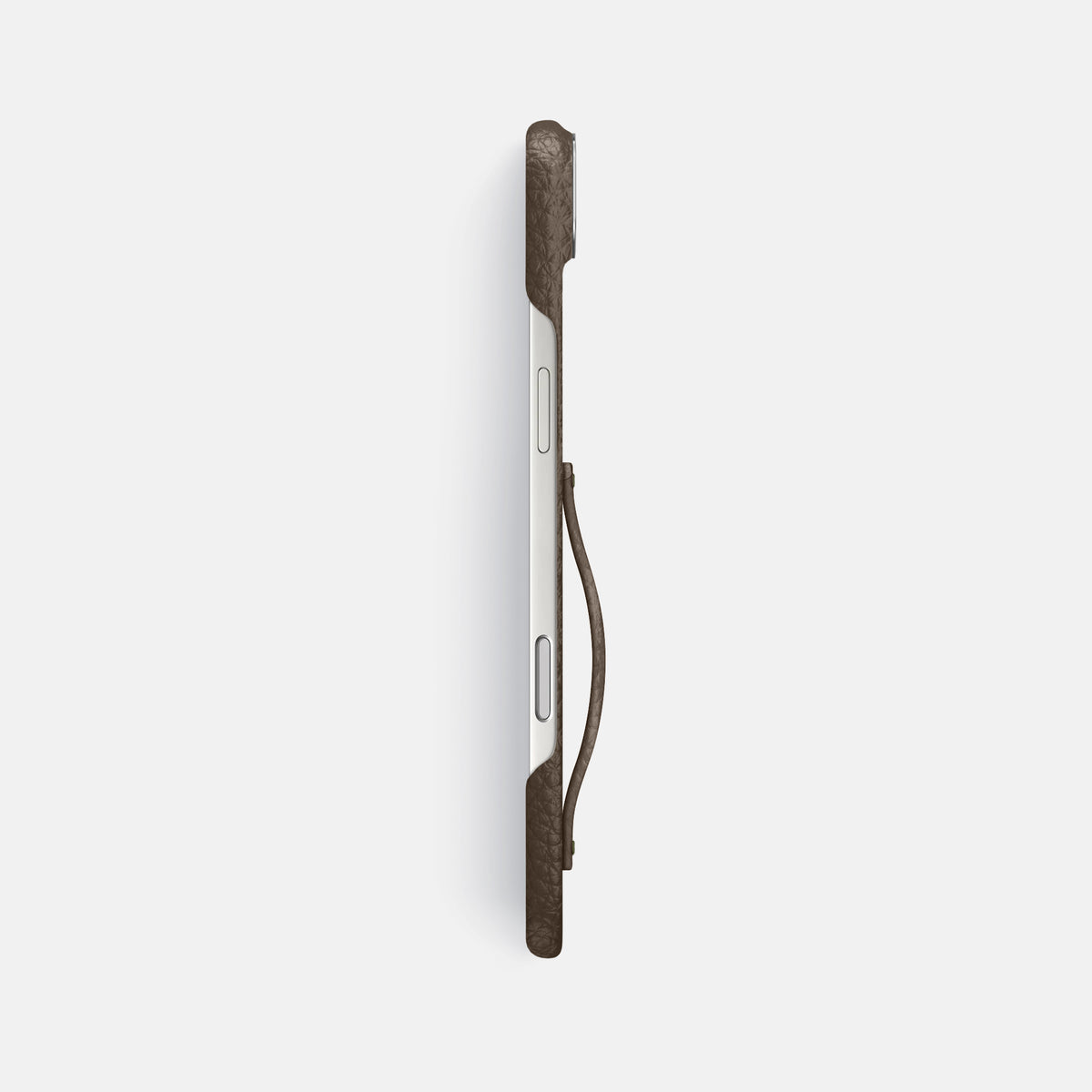 Finger Case For iPhone 17 Air In Calf -3 | Dark-Brown-Steel