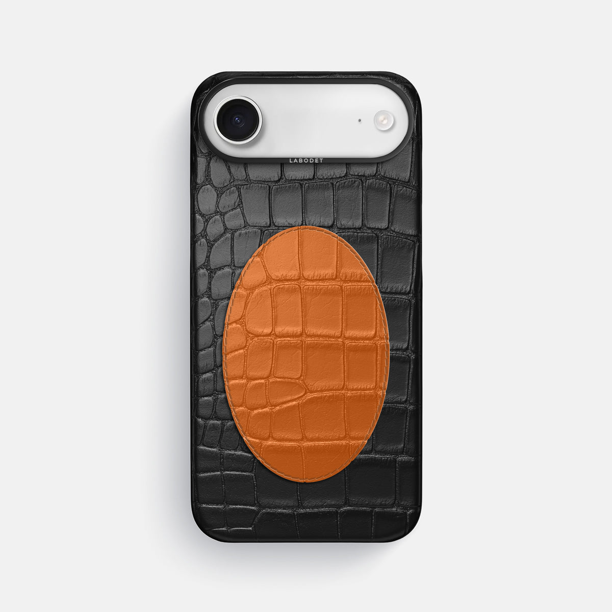 Classic Case With Oval For iPhone 17 Air In Alligator -1 | Black-Black