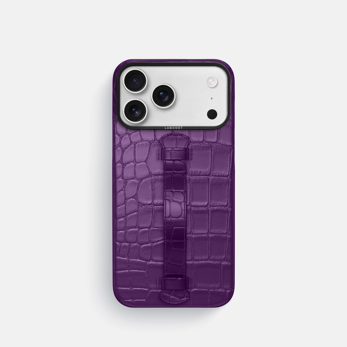 Center Handle For iPhone 17 Pro In Alligator -2 | Purple-Black