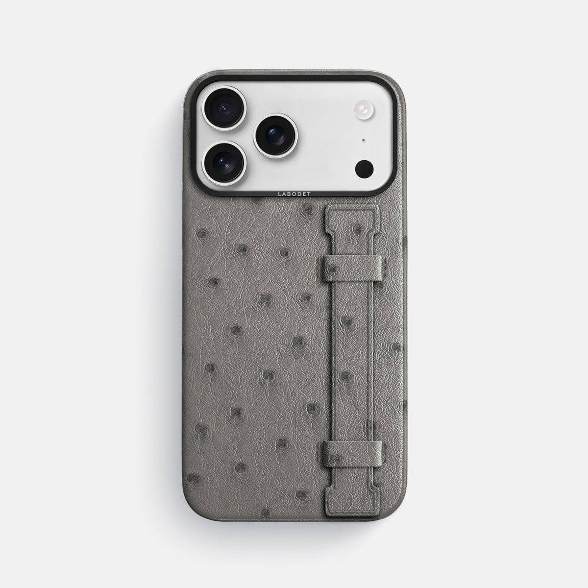 Handle Case For iPhone 18 Pro Max In Ostrich -1 | Grey-Black
