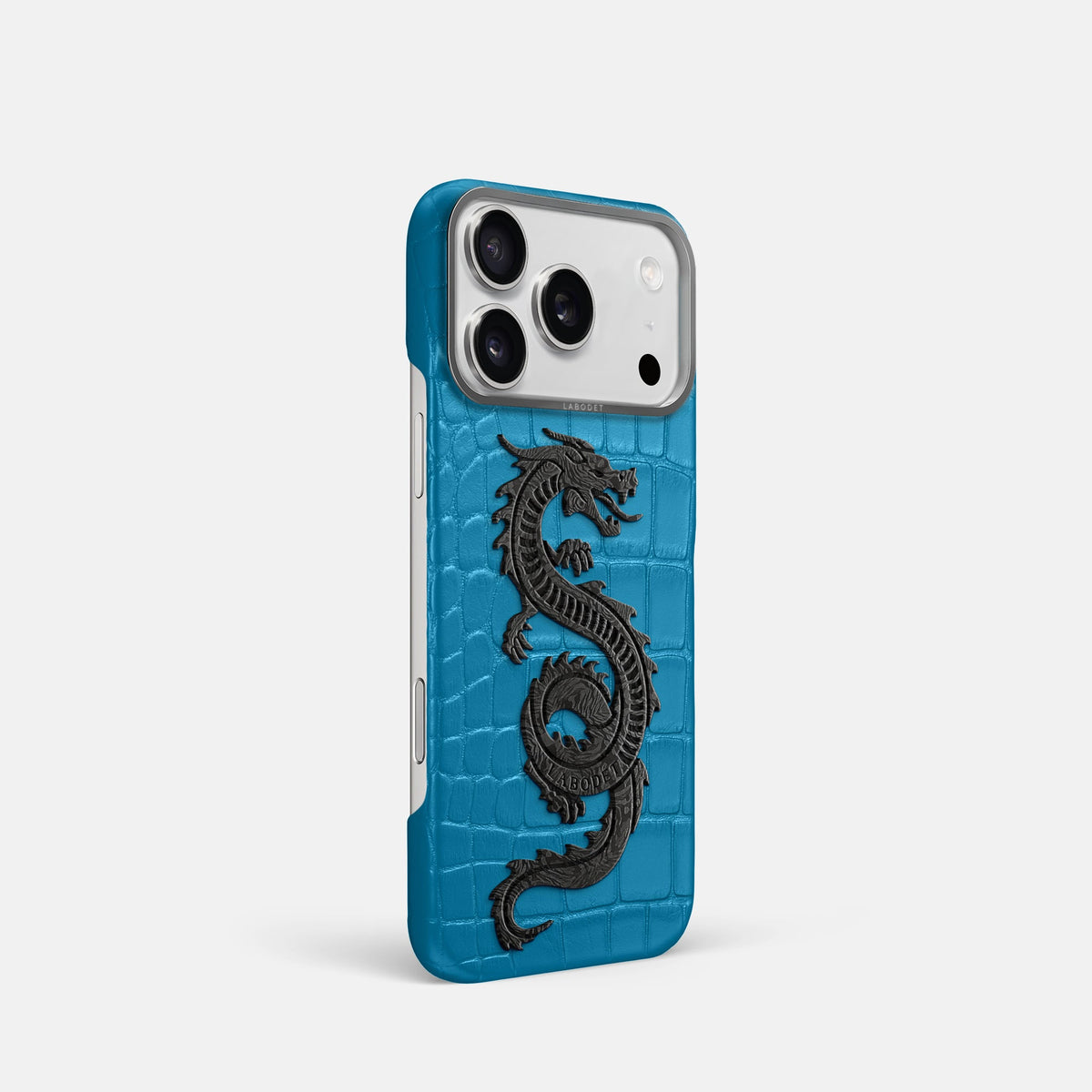 Classic Case With Carbon Dragon For iPhone 18 Pro In Alligator -2 | Curaçao-Blue-Steel