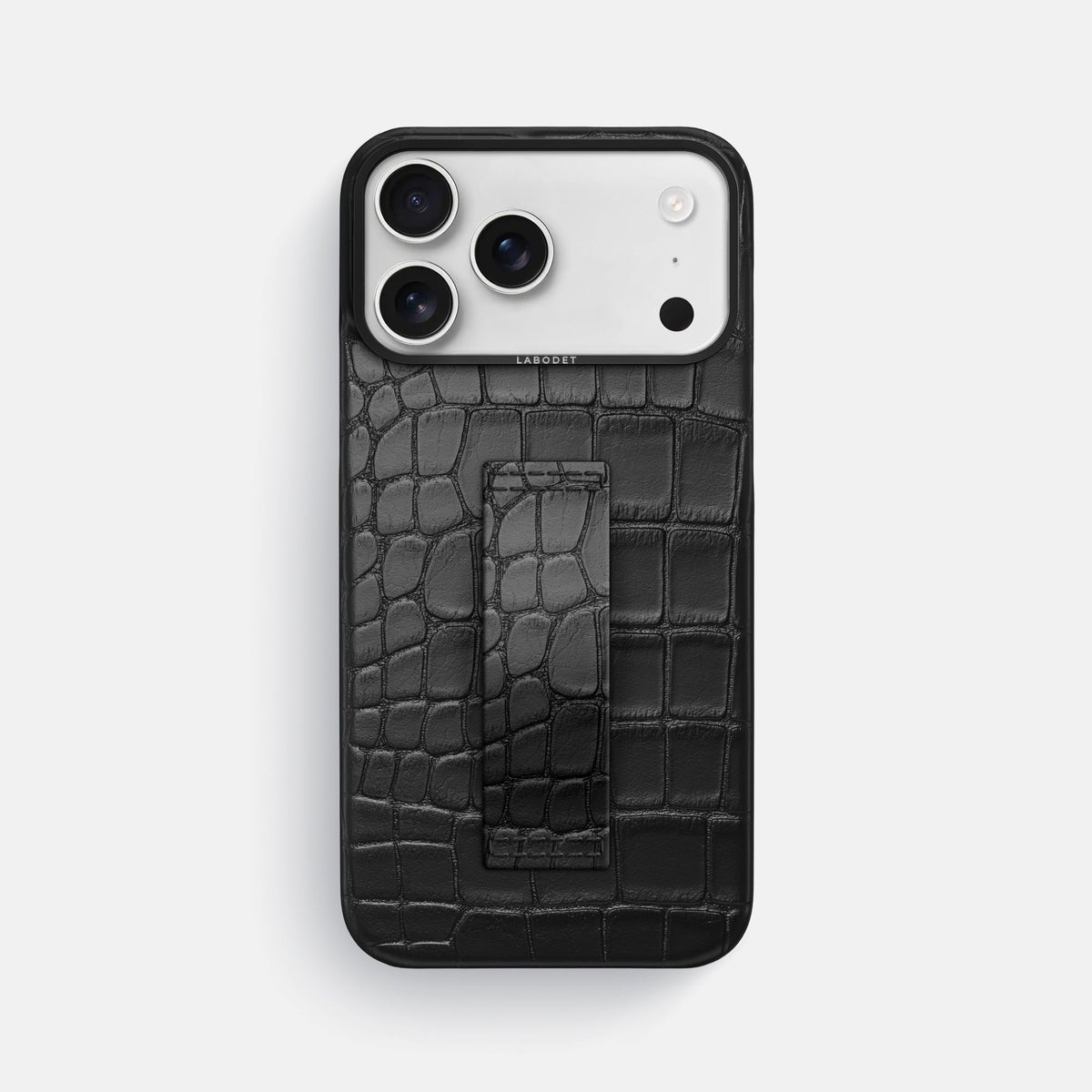 Finger Case For iPhone 18 Pro Max In Alligator -1 | Black-Black