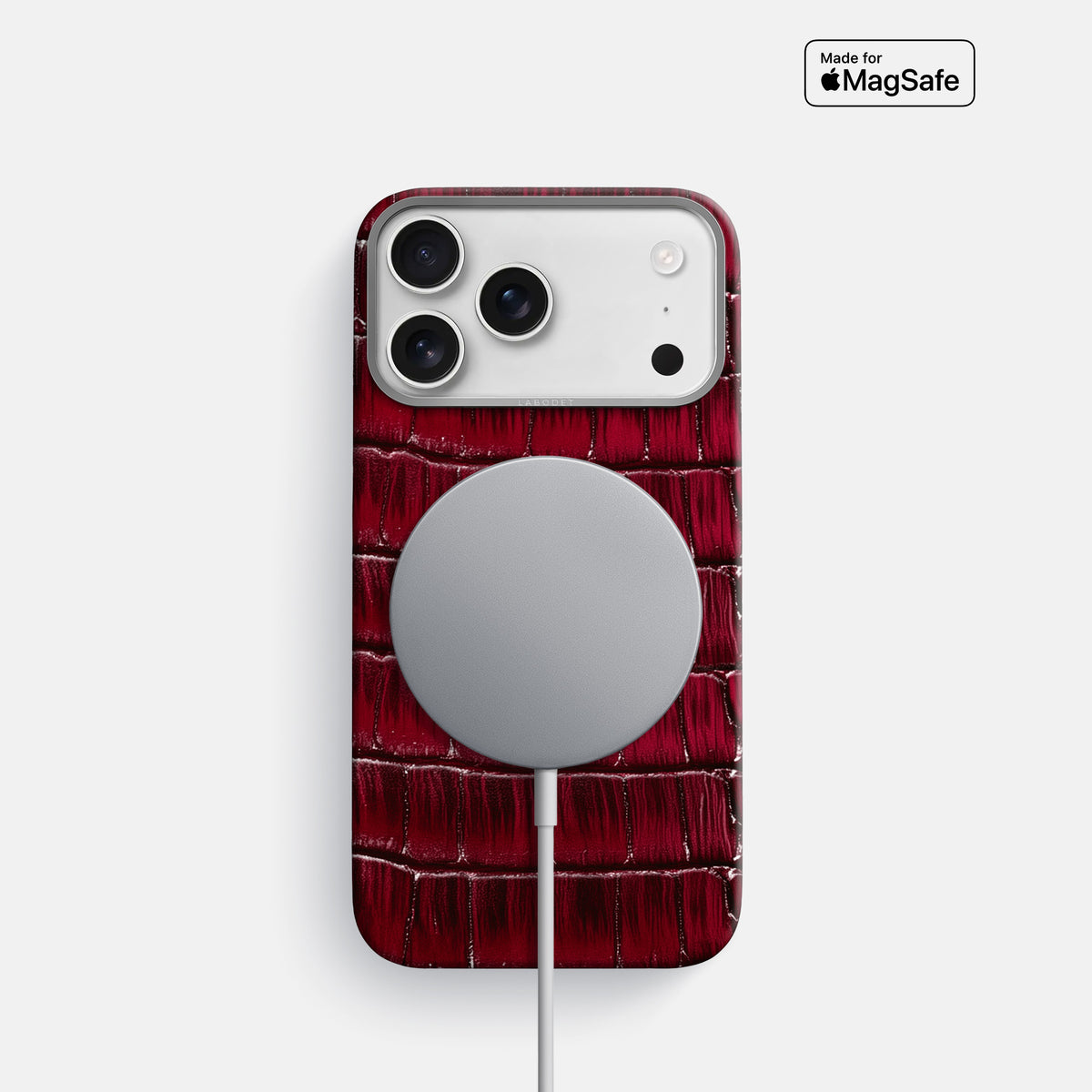 Classic Case For iPhone 17 Pro In Patina Alligator -5 | Havana-Burgundy-Steel