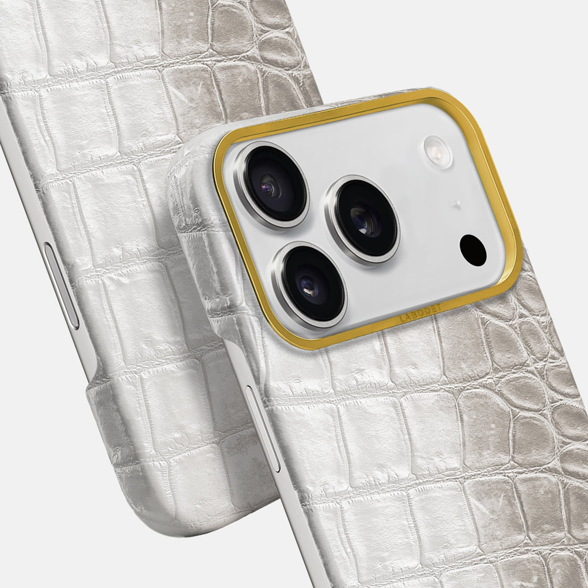 Classic Case For iPhone 18 Pro Max In Himalayan Crocodile -5 | Grey-Gold