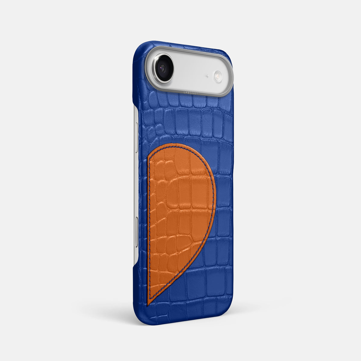 Classic Case With Half Heart - Right For iPhone 17 Air In Alligator -2 | Royal-Blue-Steel