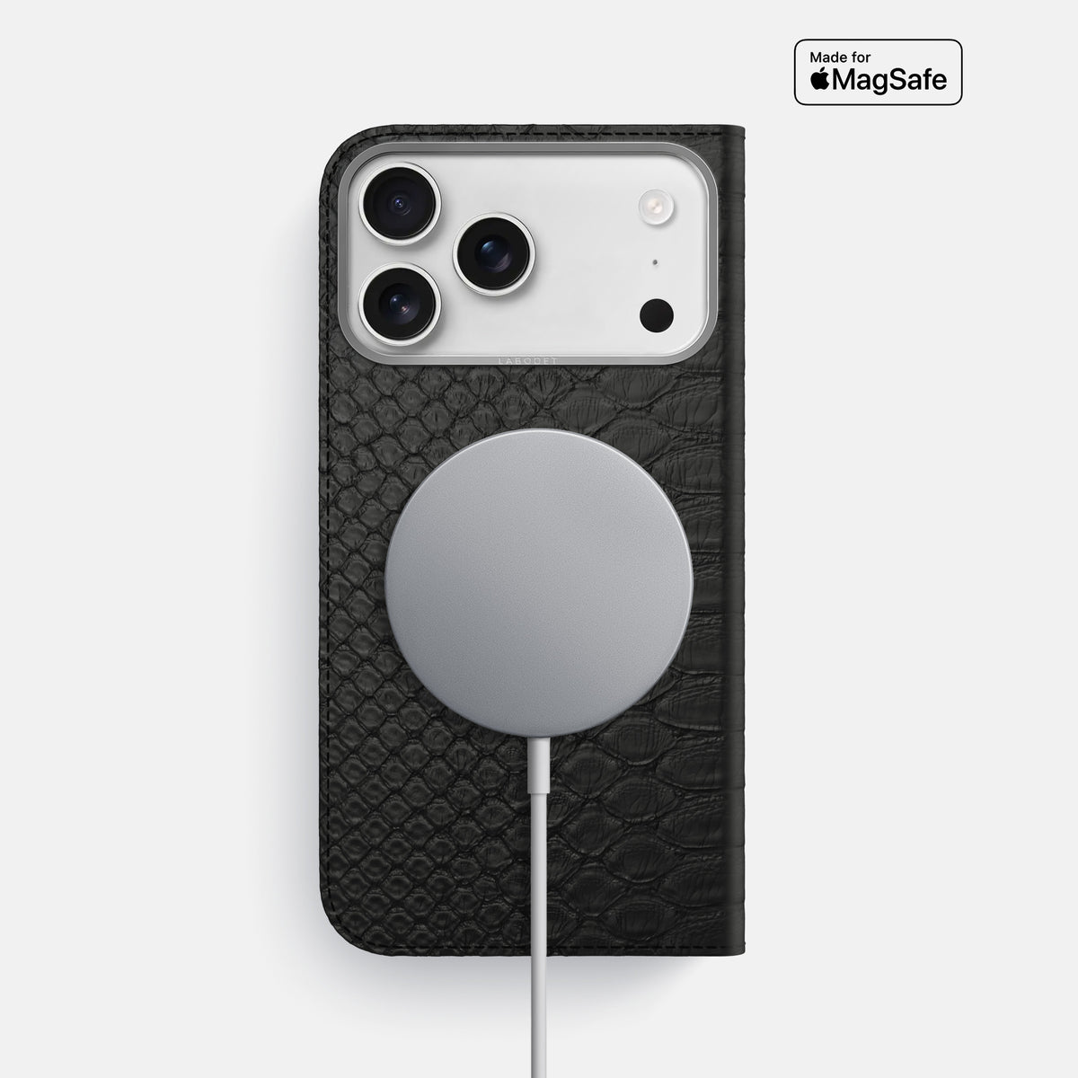 Folio Case For iPhone 17 Pro Max In Python -3 | Black-Steel