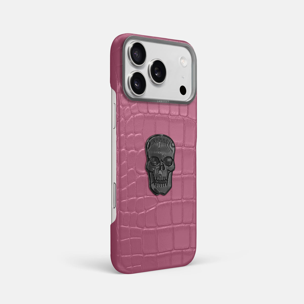 Classic Case With Carbon Skull For iPhone 17 Pro Max In Alligator -2 | Pink-Lagoon-Steel