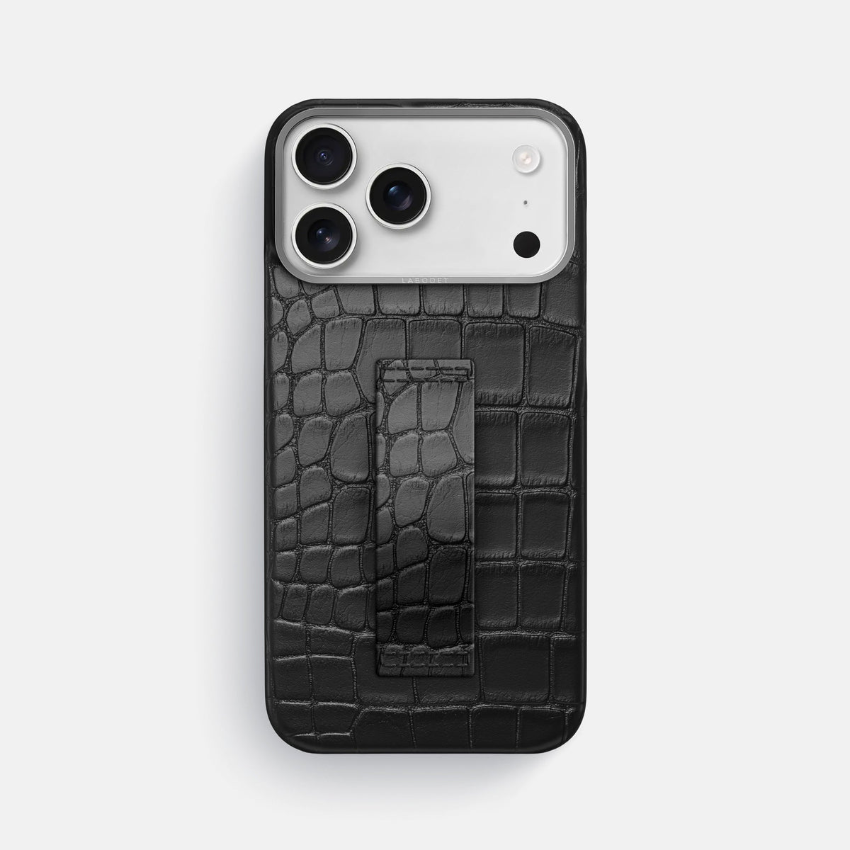 Finger Case For iPhone 18 Pro Max In Alligator -1 | Black-Steel
