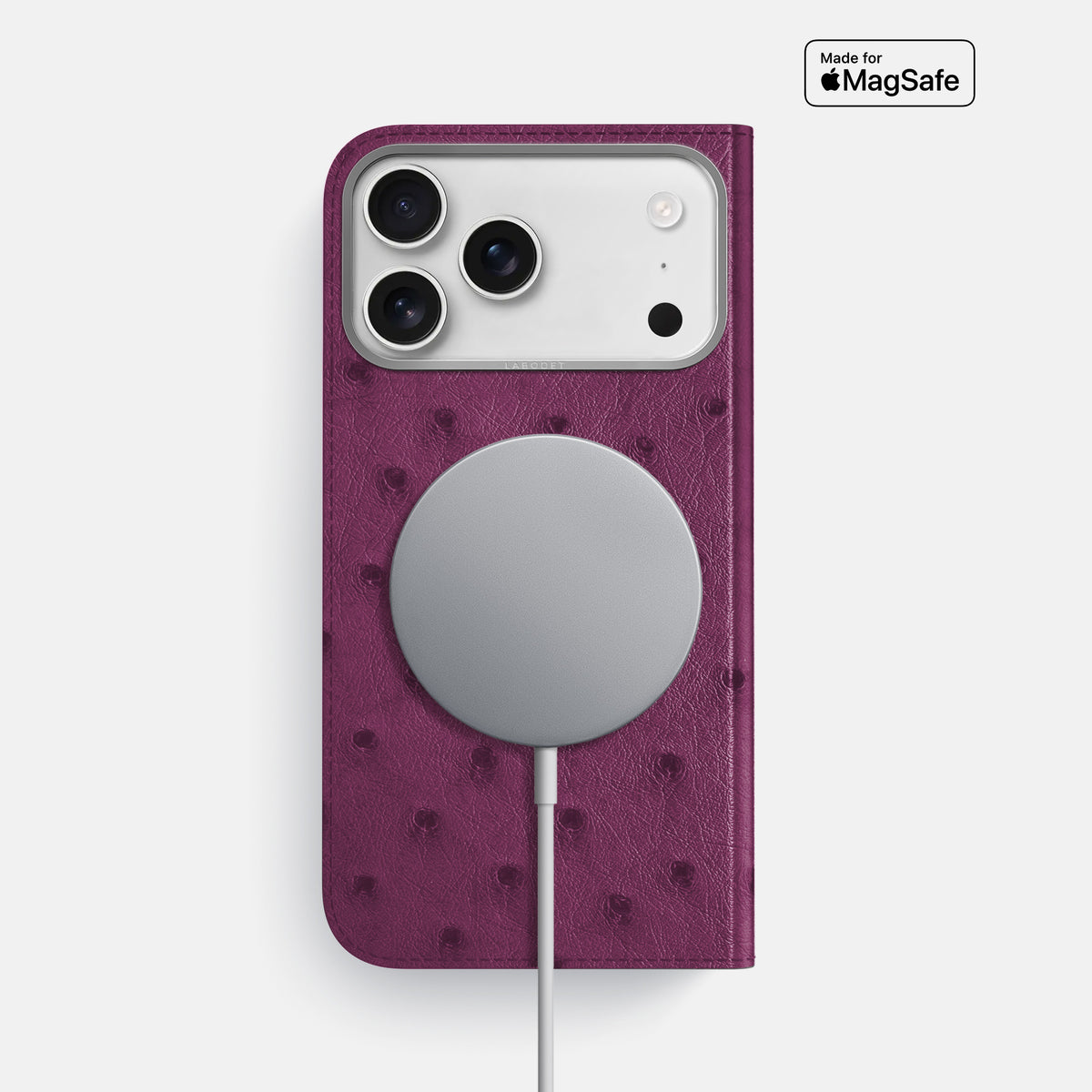 Folio Case For iPhone 17 Pro Max In Ostrich -3 | Purple-Steel