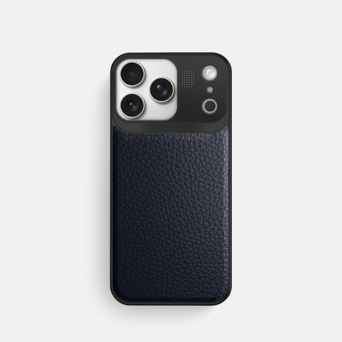 Metal Case For iPhone 17 Pro In Calf -1 | Marine-Black