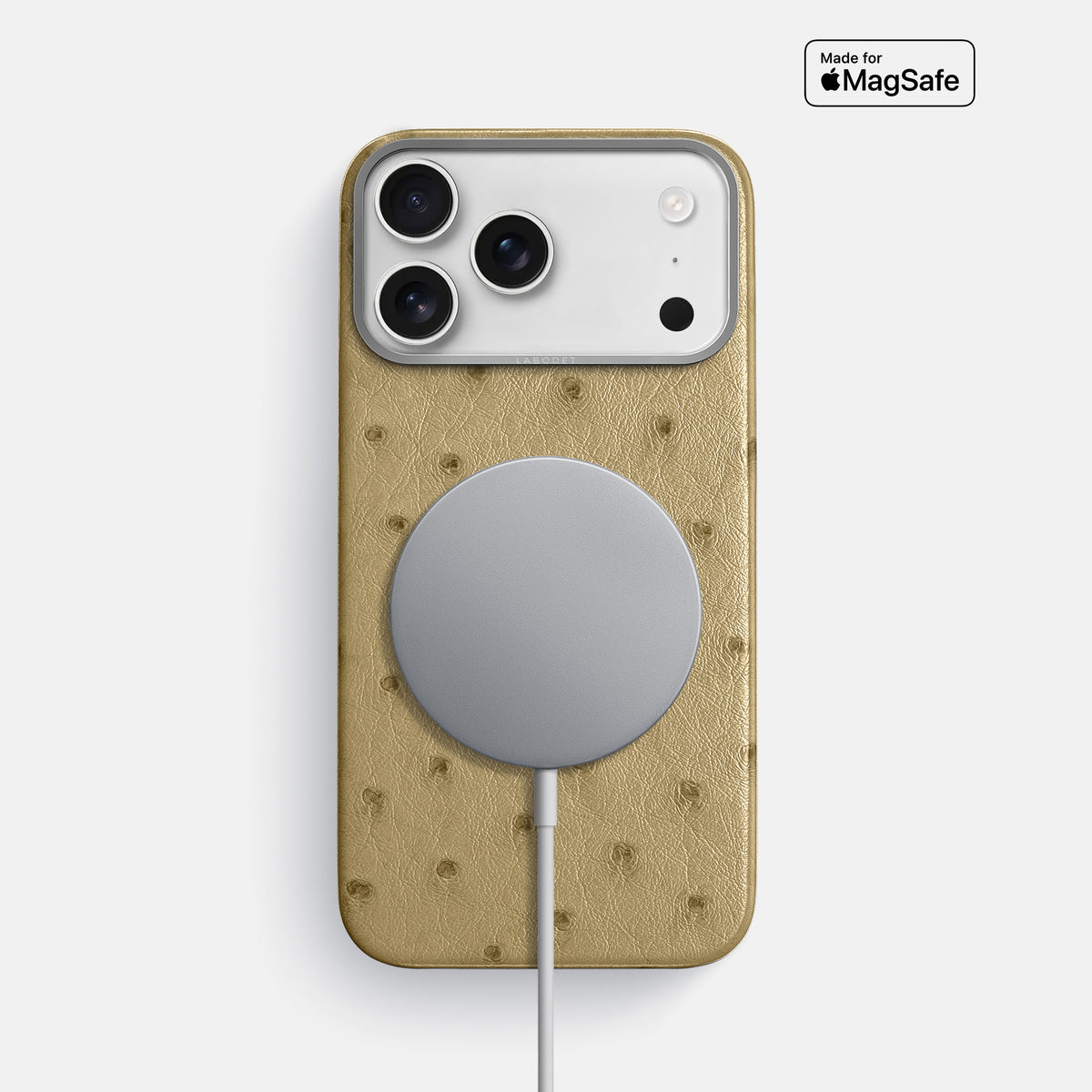 Classic Case For iPhone 17 Pro Max In Ostrich -5 | Desert-Sand-Steel