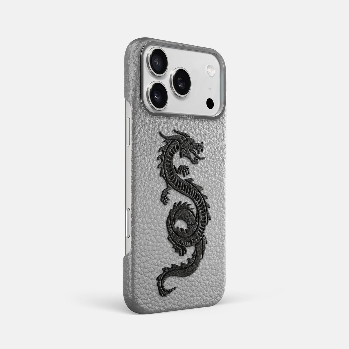 Classic Case With Carbon Dragon For iPhone 18 Pro Max In Calf -2 | Nuage-Steel