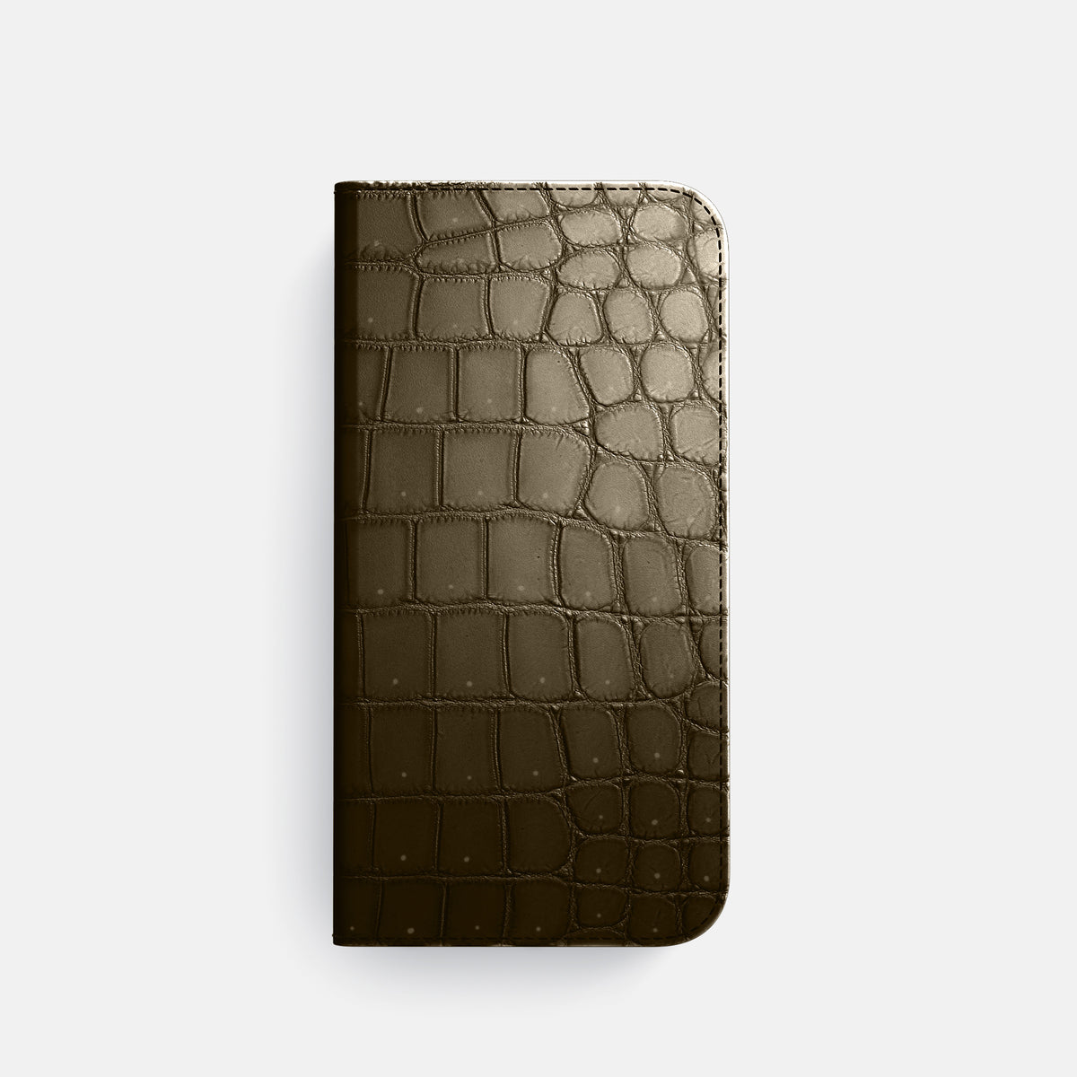 Folio Case For iPhone 17 Pro In Porosus Crocodile -4 | Bronze-Black