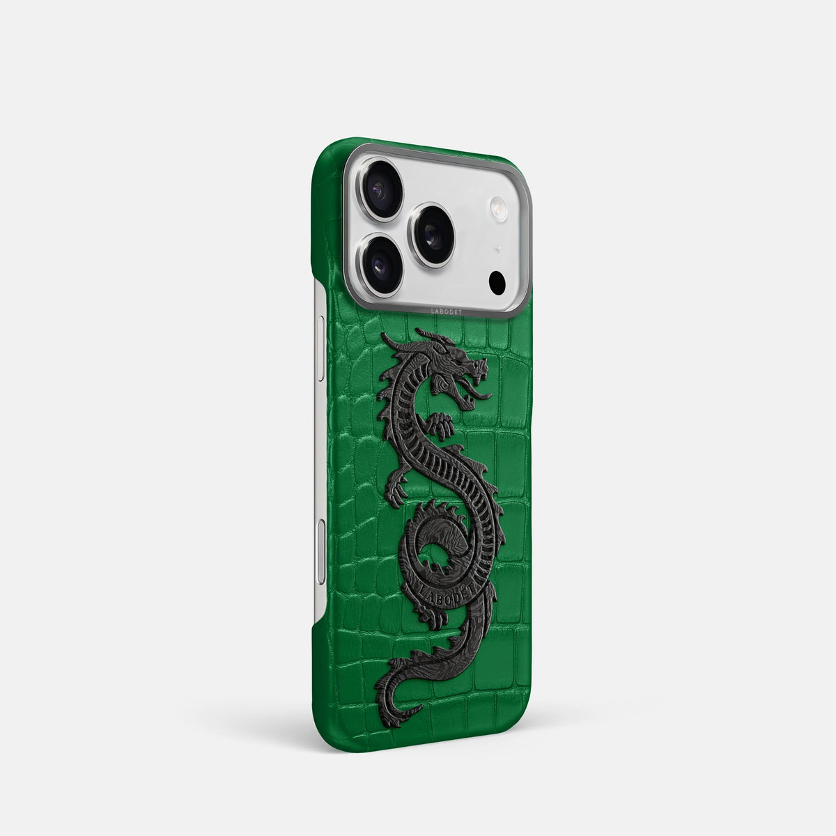 Classic Case With Carbon Dragon For iPhone 18 Pro In Alligator -2 | Forest-Green-Steel