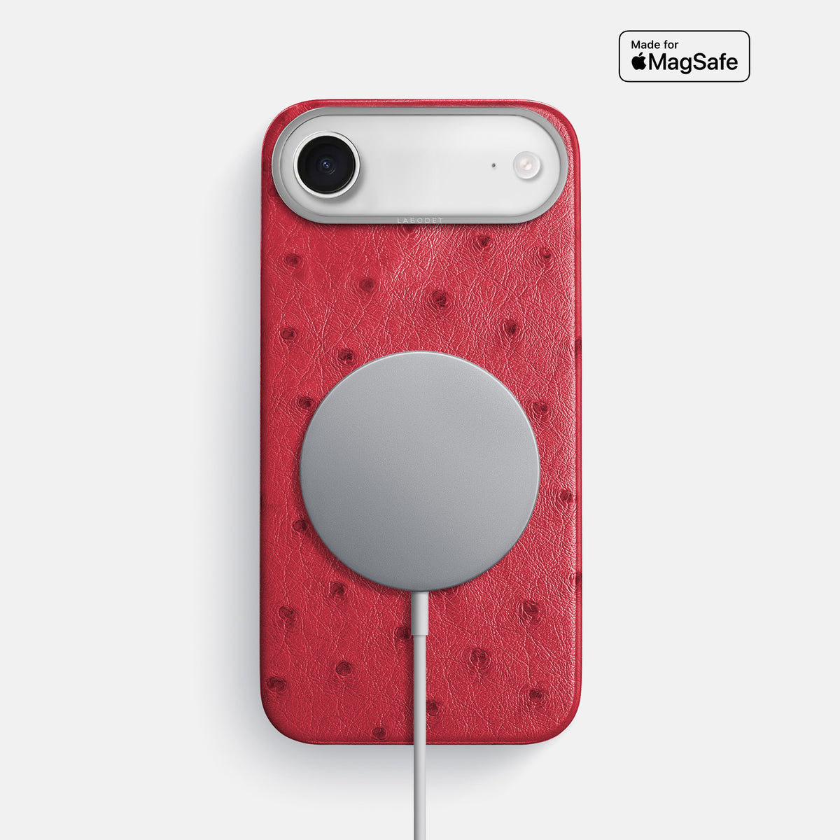 Classic Case For iPhone 17 Air In Ostrich -5 | Red-Steel