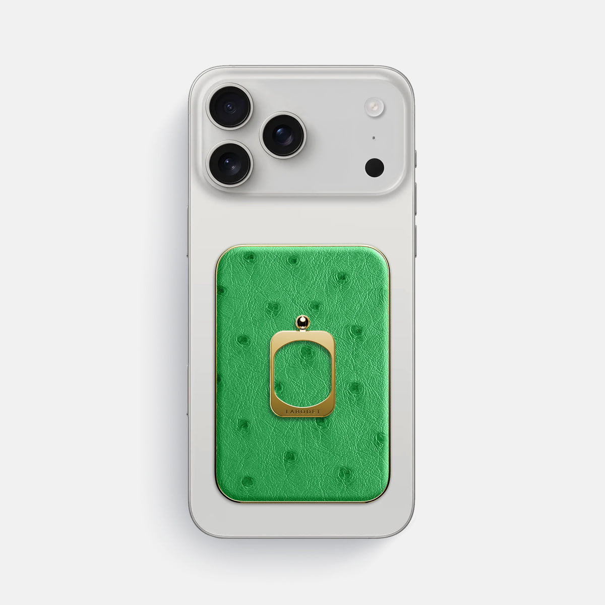 MagSafe Ring For iPhone 17 Pro Max In Ostrich -2 | Kentucky-Green-Gold