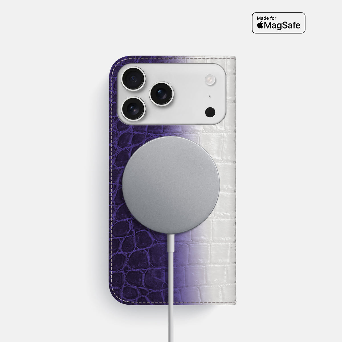 Folio Slim Case For iPhone 17 Pro In Himalayan Crocodile -3 | Purple