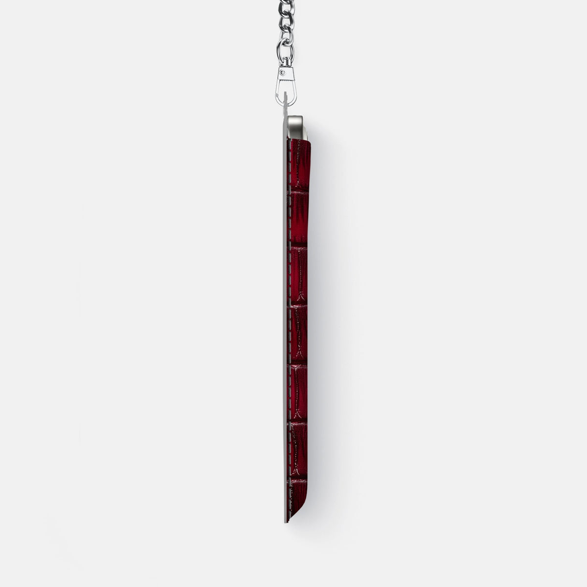 Crossbody Bag For iPhone 18 Pro Max In Patina Alligator -4 | Havana-Burgundy-Steel