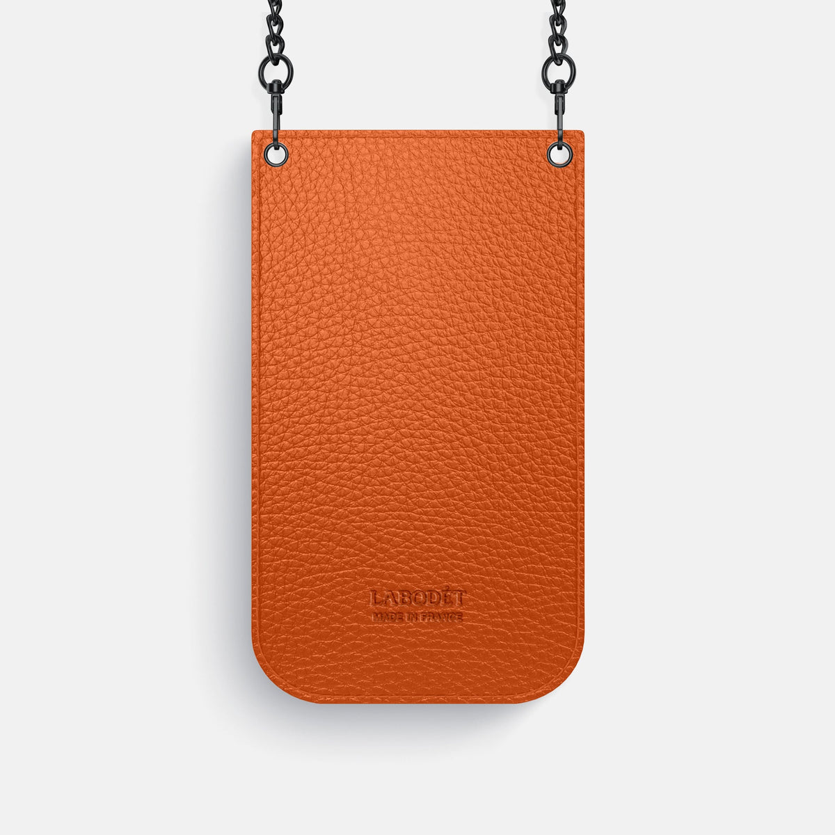 Crossbody Bag For iPhone 18 Pro In Calf -3 | Orange-Black