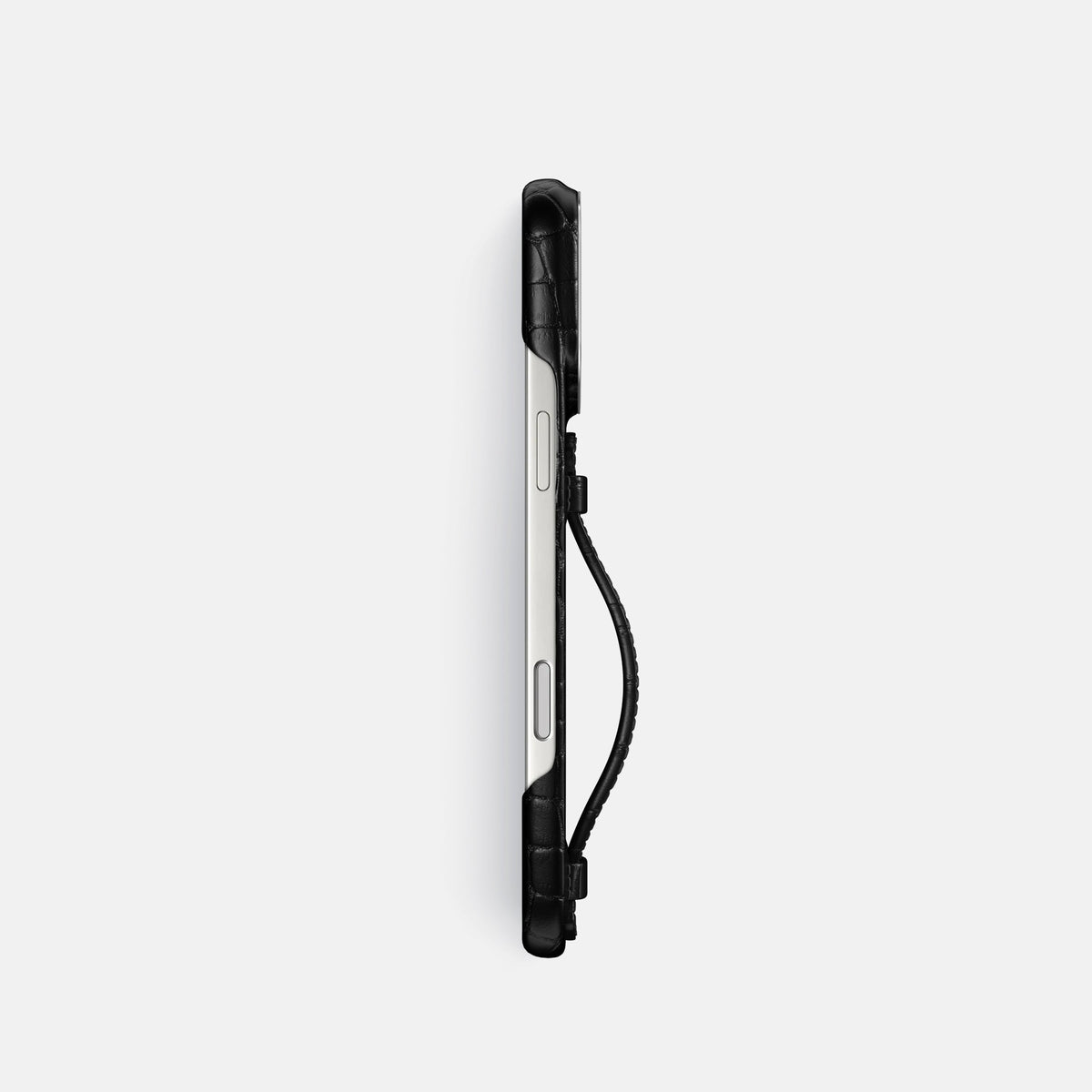 Center Handle For iPhone 18 Pro In Alligator -3 | Black-Steel