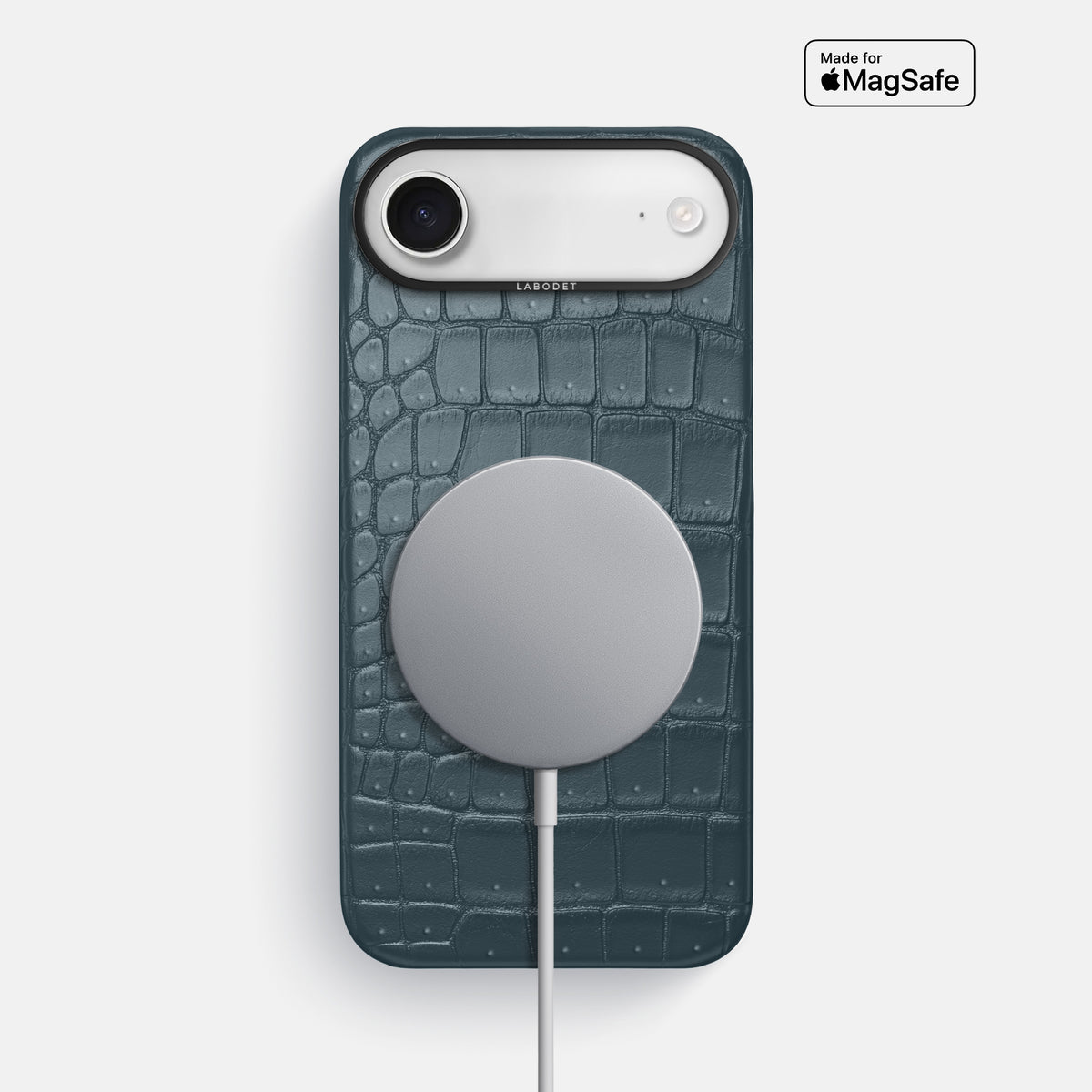 Classic Case For iPhone 17 Air In Porosus Crocodile -5 | Denim-Black
