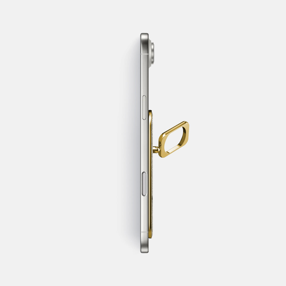 MagSafe Ring For iPhone 17 Air In Ostrich -3 | Silver-Gold