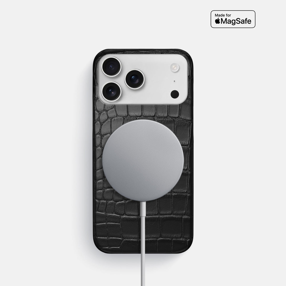 Slim Case For iPhone 18 Pro In Alligator -5 | Black