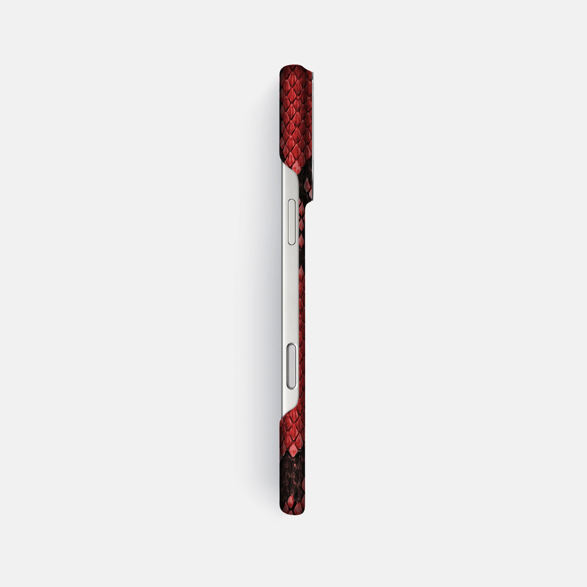 Classic Case For iPhone 17 Pro Max In Deluxe Python -3 | Red-Steel