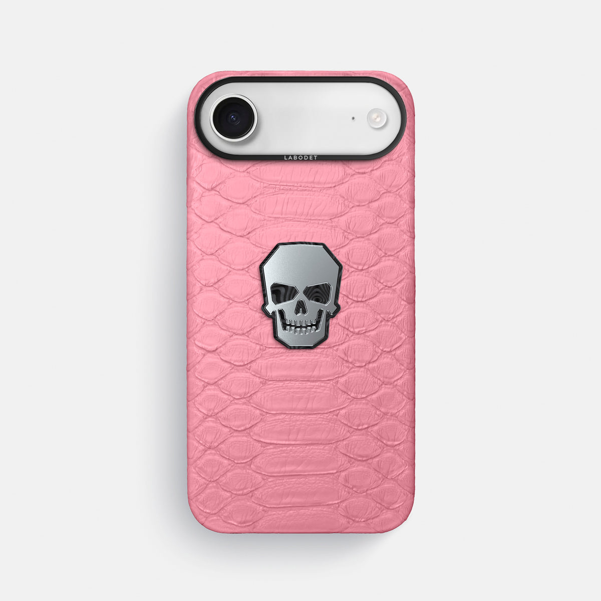 Classic Case With Titanium Skull For iPhone 17 Air In Python -1 | Pink-Black