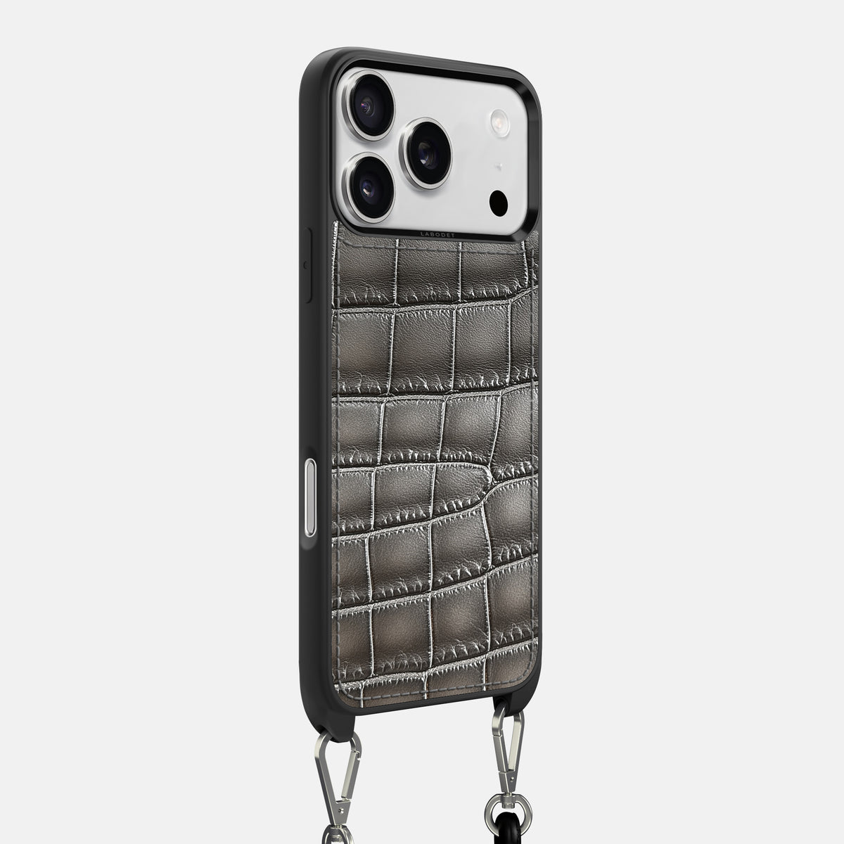 Crossbody Sport Case For iPhone 17 Pro Max In Patina Alligator -2 | Grey