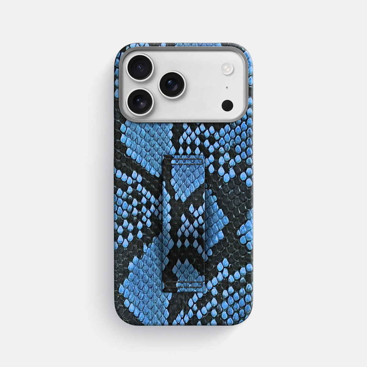 Finger Case For iPhone 18 Pro Max In Deluxe Python -1 | Blue-Jeans-Steel