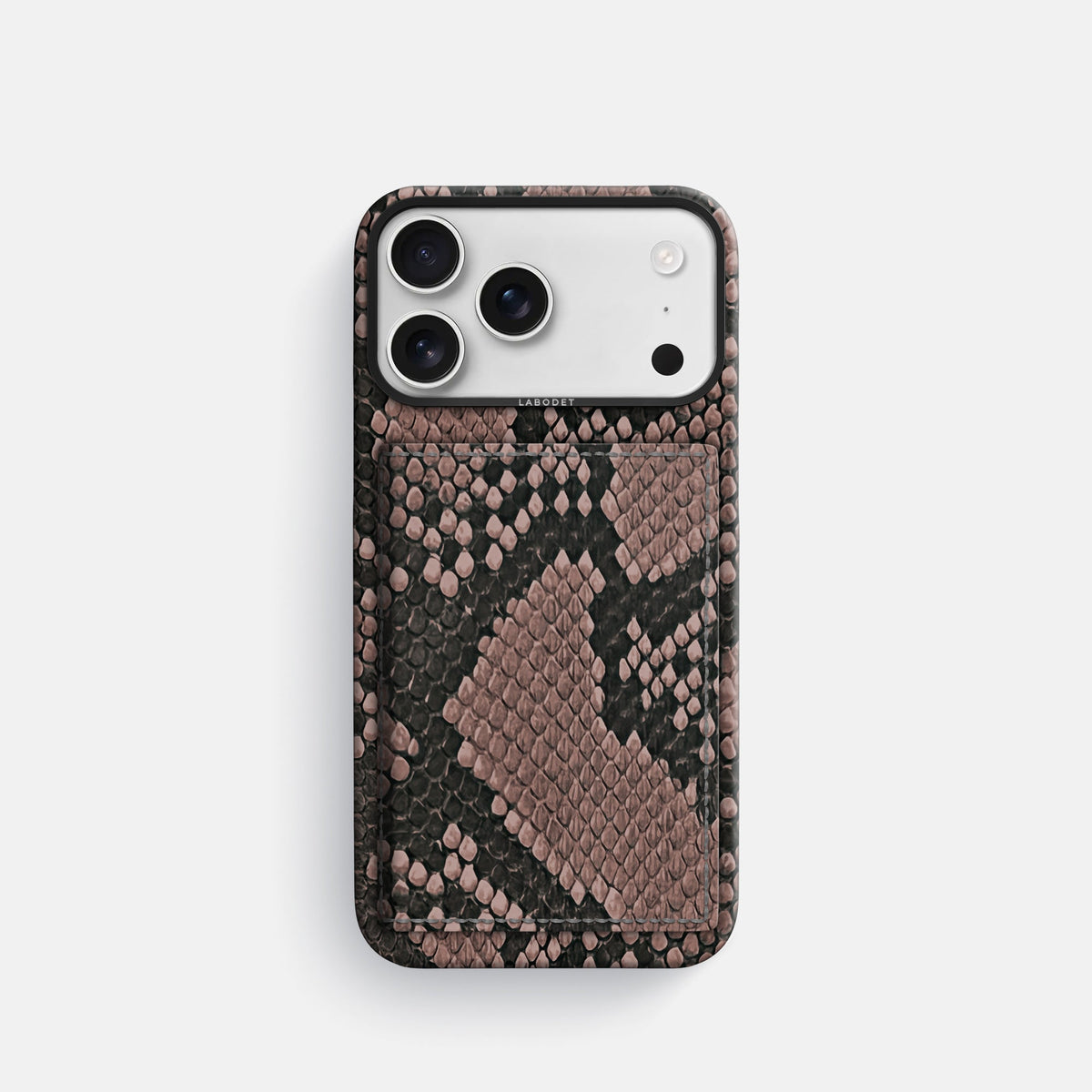 Bi-Fold Case For iPhone 18 Pro In Deluxe Python -1 | Mahogany-Brown-Black