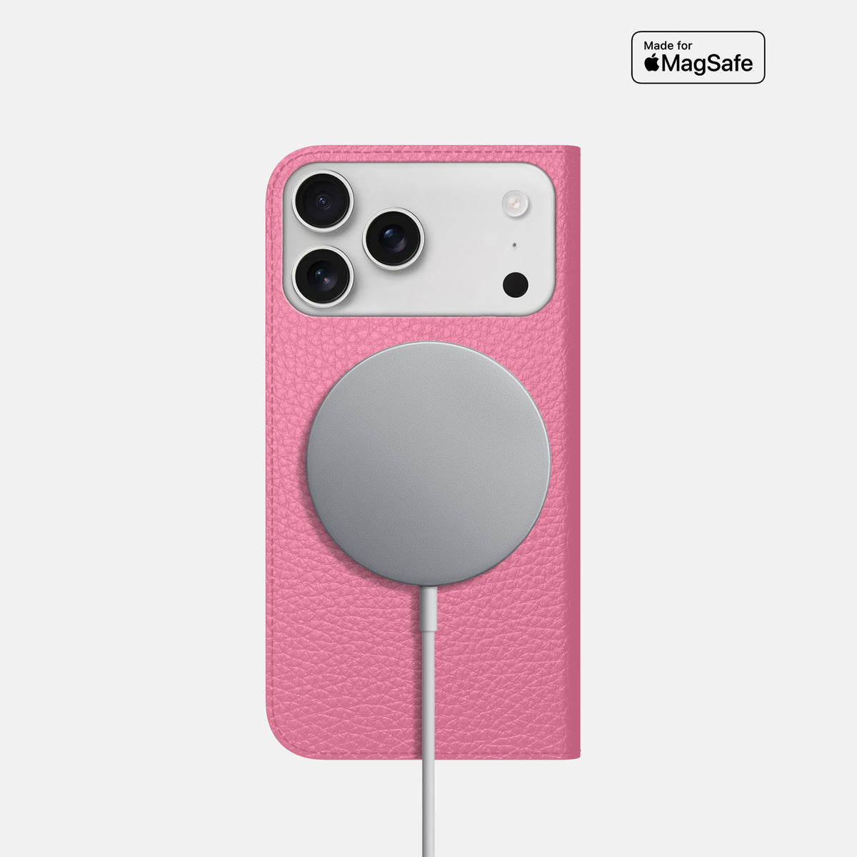Folio Slim Case For iPhone 17 Pro In Calf -3 | Pink