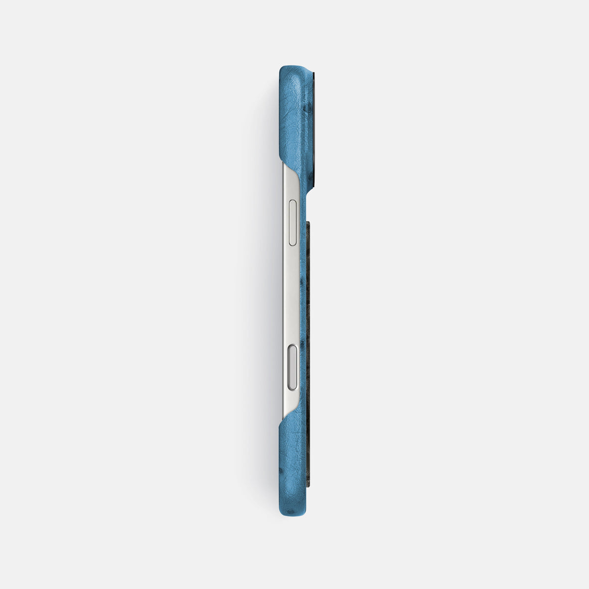 Classic Case With Carbon Dragon For iPhone 17 Pro Max In Ostrich -3 | Blue-Jeans-Black