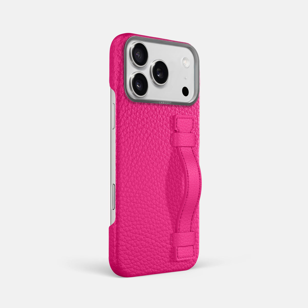 Handle Case For iPhone 18 Pro Max In Calf -2 | Magenta-Steel