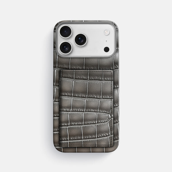 Bi-Fold Case For iPhone 17 Pro Max In Patina Alligator