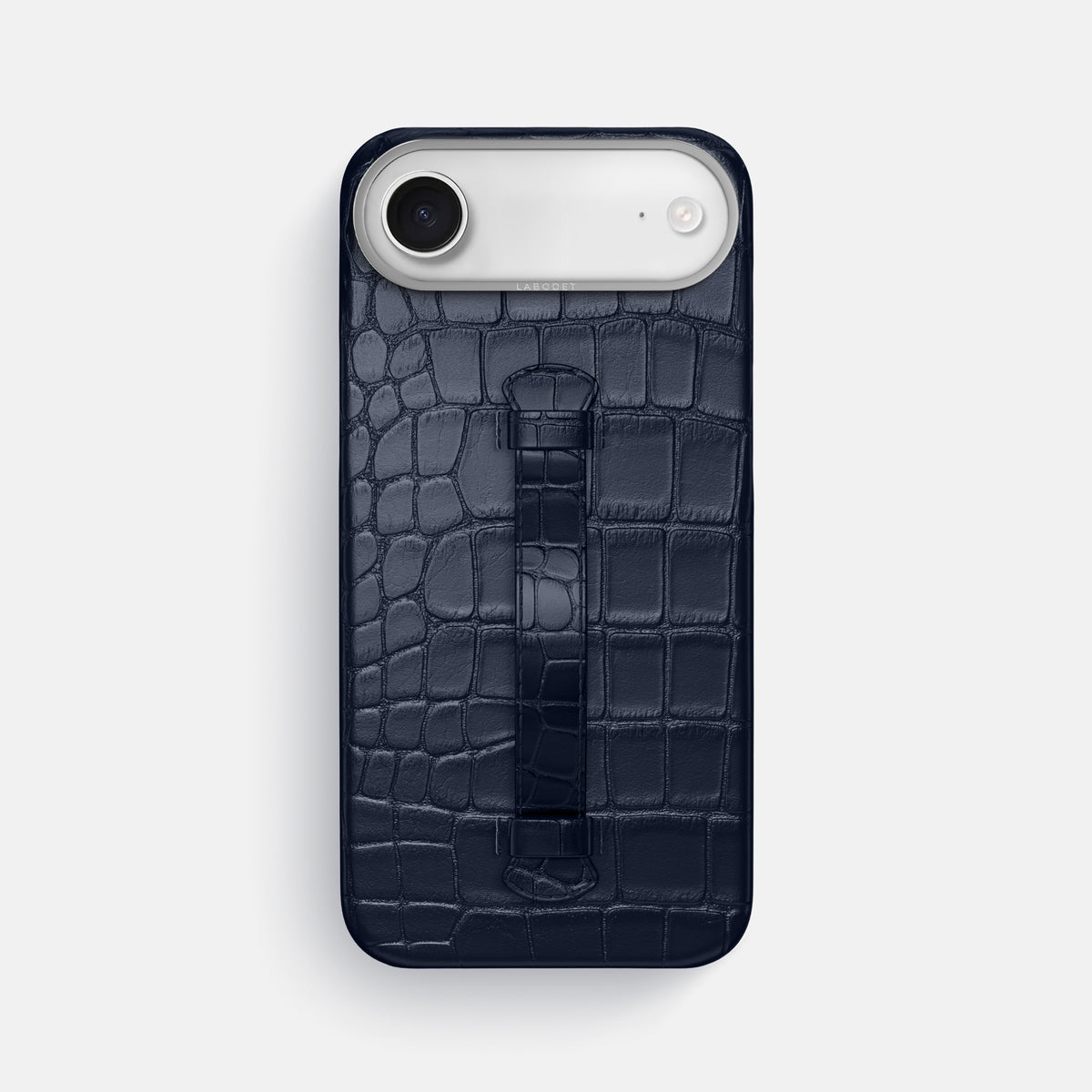 Center Handle For iPhone 17 Air In Alligator -2 | Navy-Blue-Steel
